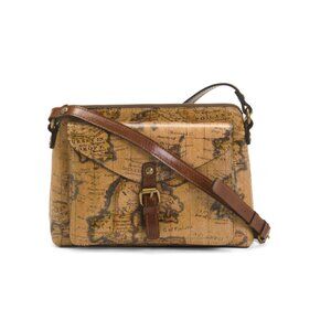 PATRICIA NASH European Map Leather Avellino Medium Front Pocket Crossbody